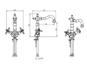 Смеситель для раковины Boheme Medici Presente  312