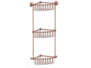 Полочка-решетка угловая 3-х ярусная 23 см 3SC Stilmar Antic Copper STI 609