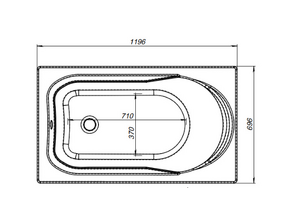 Ванна акриловая AQUANET West 120*70