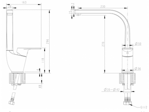 Смеситель для кухни BRAVAT Line LN 1219