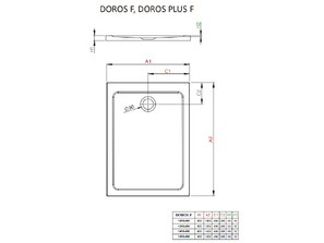 Душевой поддон Radaway  Doros Plus F 100*80