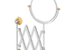 Зеркало косметическое 3SC Stilmar Chrome/Gold STI 120