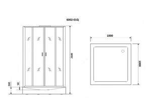 Душевая кабина  с низким поддоном  Niagara Premium NG-6002-01Q