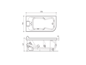 Ванна гидромассажная Jacuzzi Aquasoul 170x70 L/R