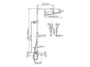Душевая стойка Wasserkraft A199.119.103.010.CH Thermo