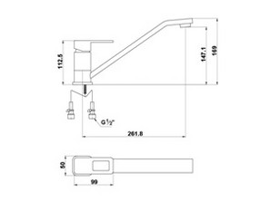 Смеситель для кухни Timo Sahara 2203F