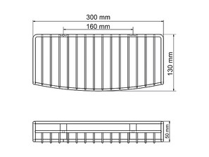  Полка металлическая прямая Wasserkraft Ammer К-1311