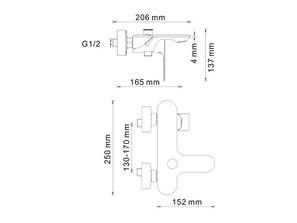 Смеситель для ванны и душа Wasserkraft Dinkel 5801