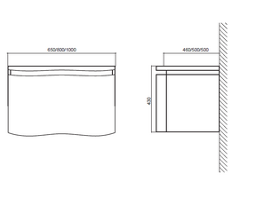 Мебель BelBagno Moderno Vitaro 800 BB800SW-DAC/BL