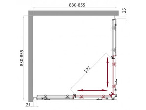 Душевой уголок BelBagno SELA-A-2 85*85