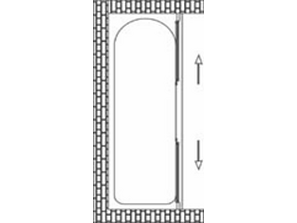 Шторка на ванну Vegas Glass Z2V+ZVF 170*85