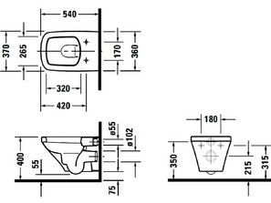 Унитаз подвесной DURAVIT Durastyle 2536090000