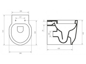 Унитаз приставной BelBagno Sabrina