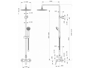 Душевая стойка BRAVAT ECO F9111147C-A-RUS