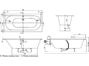 Ванна квариловая  Villeroy & Boch Oberon 190*90 UBQ199OBE2V-01