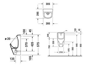 Писсуар Duravit D-Code 0829300000