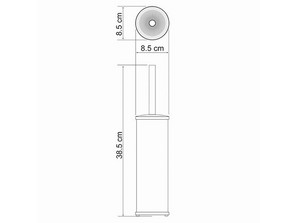 Щетка для унитаза напольная Wasserkraft K-1027WHITE