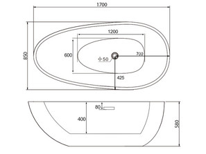Ванна свободностоящая ABBER AB9211B