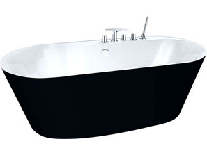 Свободностоящая акриловая ванна BelBagno BB14-NERO/BIA