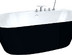 Свободностоящая акриловая ванна BelBagno BB14-NERO/BIA