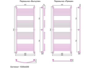 Водяной полотенцесушитель Сунержа Богема+ 150*60