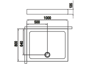 Душевой поддон BandHour Rimini - Tray 80*100