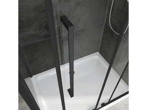 Душевое ограждение п-образное  ABBER Schwarzer Diamant AG30100BH-S50B-S50B