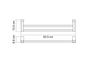 Штанга для полотенец двойная Wasserkraft Leine К-5040