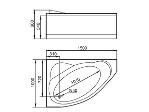 Ванна гидромассажная GEMY G9009 B L