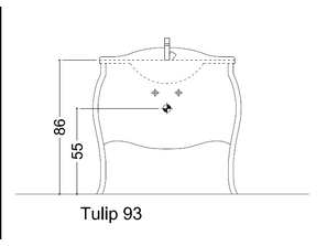 Мебель для ванной  Cezares Classico Tulip 93