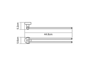 Держатель полотенец рога Wasserkraft Isen К-4031