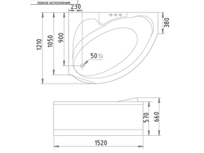 Ванна гидромассажная GEMY G 9003 B R/L