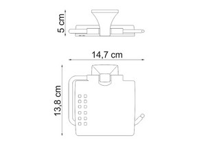  Держатель туалетной бумаги с крышкой Wasserkraft Wern К-2525