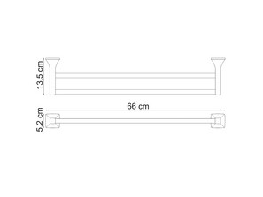 Штанга для полотенец двойная Wasserkraft Wern К-2540