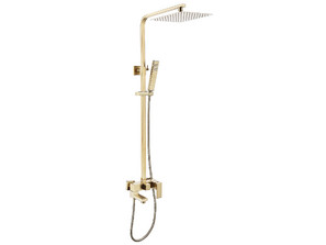 Душевая стойка  ABBER  Daheim AF8216G с изливом, золото матовое 