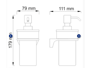 Дозатор для жидкого мыла Wasserkraft Glan K-5199