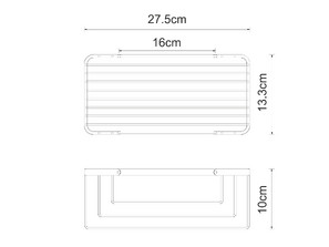 Полка металлическая Wasserkraft K-711WHITE