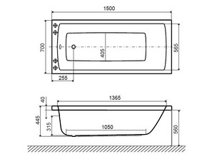 Ванна акриловая Excellent Aquaria 150*70