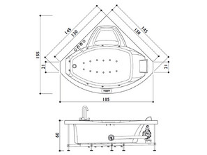 Ванна гидромассажная Jacuzzi Uma 145x145 