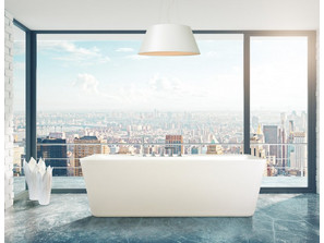 Свободностоящая акриловая ванна BelBagno BB19-BIA/NERO-BIA г/м