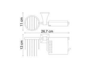Держатель туалетной бумаги и освежителя Wasserkraft Wern К-2559