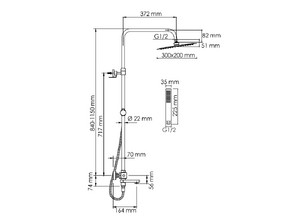 Душевая стойка Wasserkraft A199.069.103.010.CH Thermo
