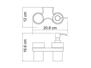 Держатель стакана и дозатора Wasserkraft Berkel К-6889