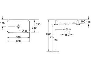 Раковина накладная Villeroy & Boch Finion 414361R1 	     