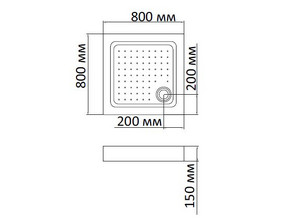 Душевой поддон BandHours Square 88-Tray 80*80