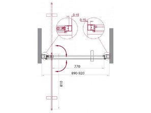 Душевая дверь BelBagno MARMI-B-1-90-C-NERO