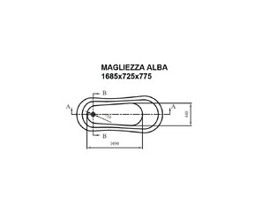  Ванна свободностоящая Magliezza Alba 168х72 бронза