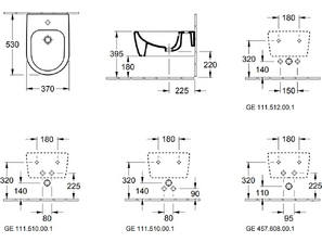 Биде подвесное Villeroy&Boch Avento 54050001 alpin