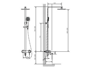 Душевая стойка Timo Hette SX-1021