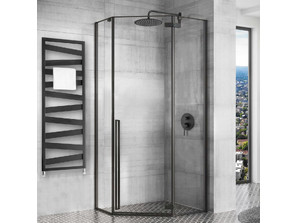 Душевой уголок REA DIAMOND 90*90 Black mat REA-K5622